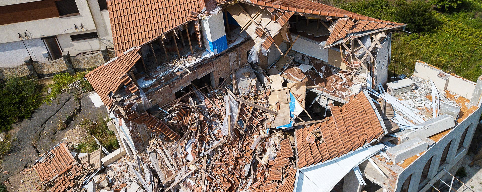 Earthquake damage to a home