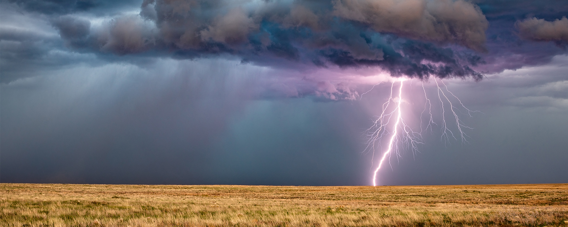 lightning striking