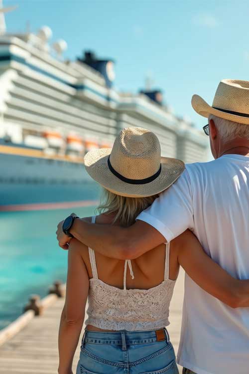 Couple going on a cruise